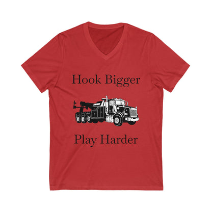 Hook Bigger Unisex Short Sleeve V-Neck Tee
