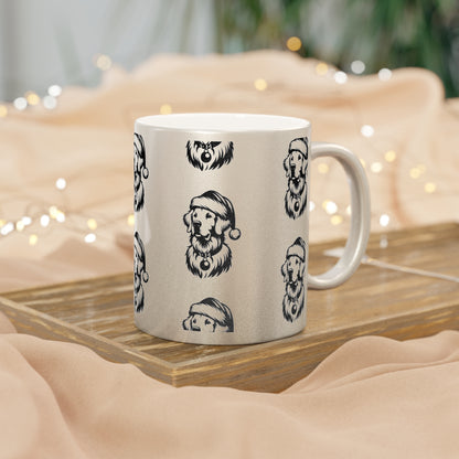 Santa Paws Golden Metallic Coffee Mug