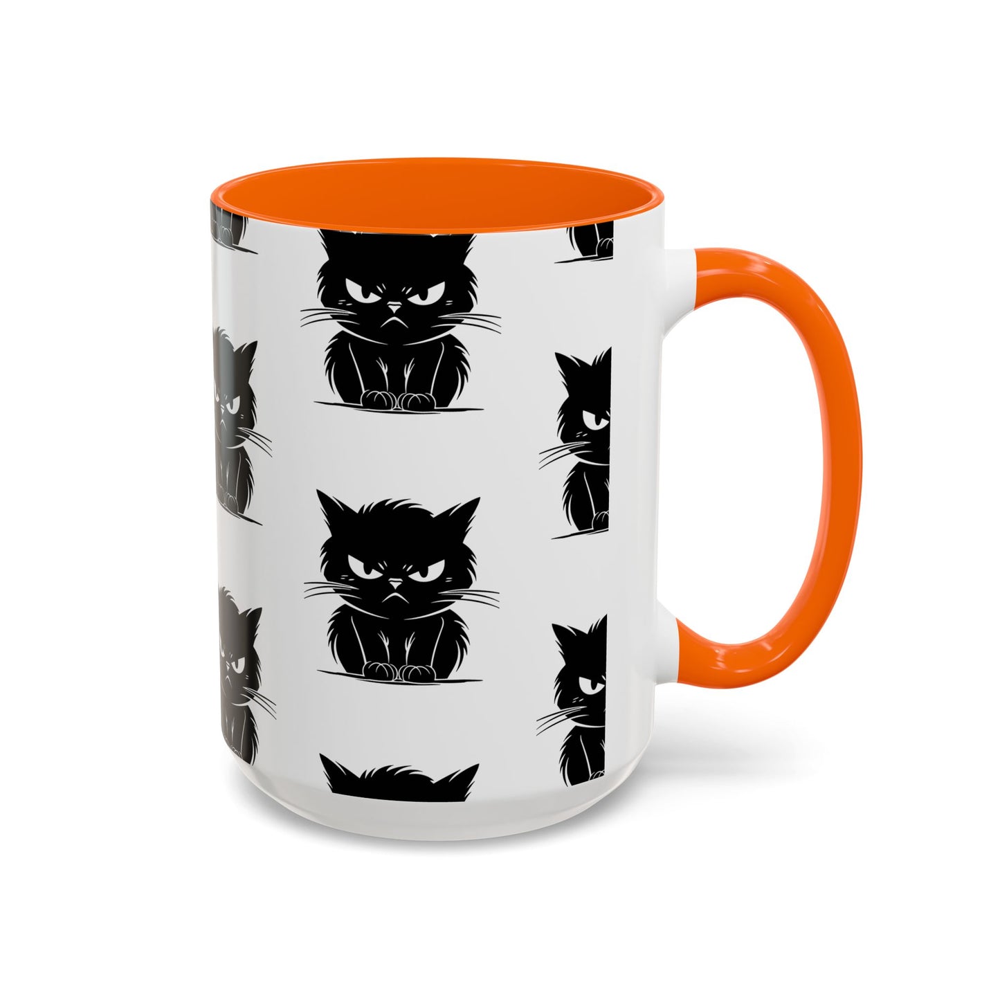 Angry Cat 2-Tone Coffee Mug