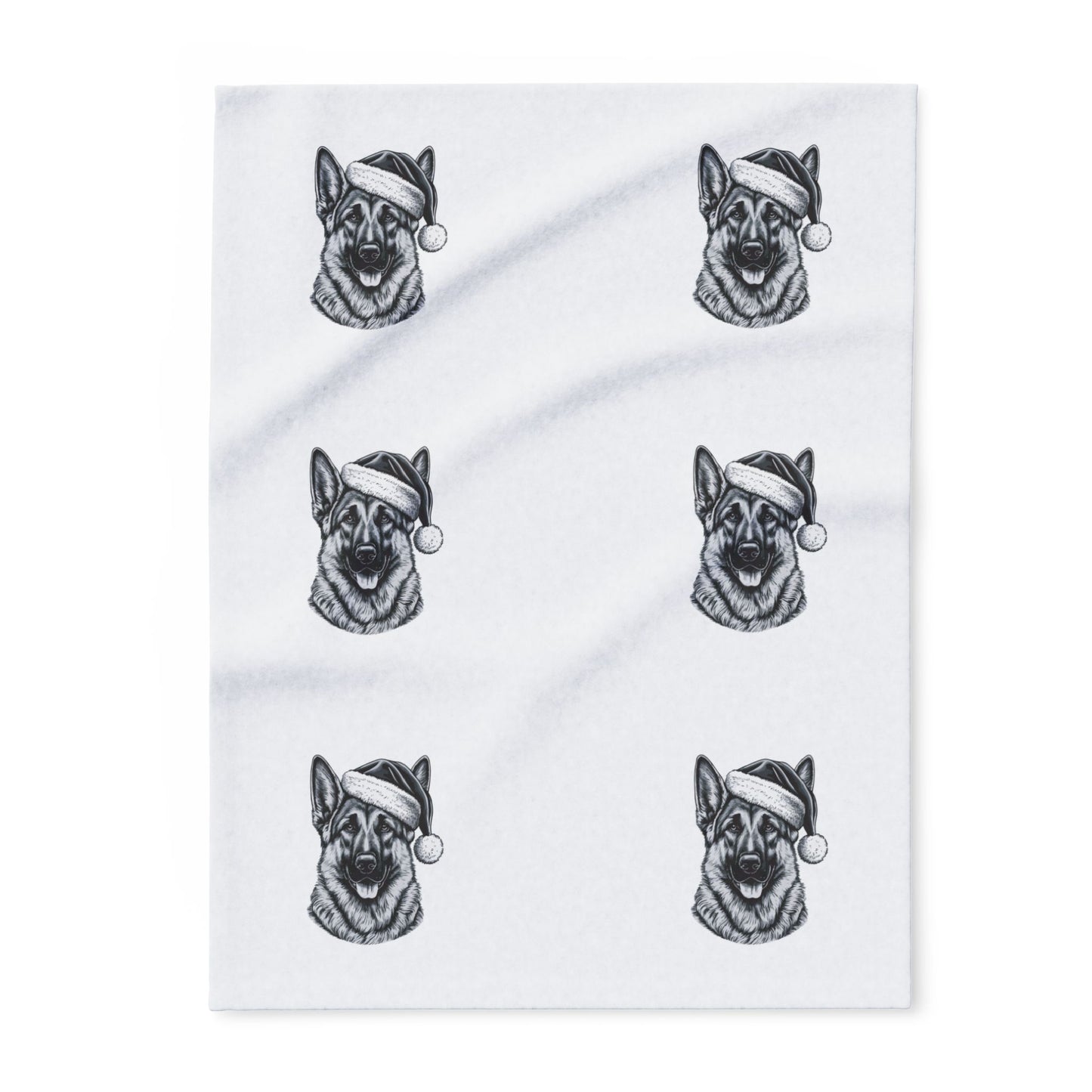 Santa Paws German Shepherd Arctic Fleece Blanket