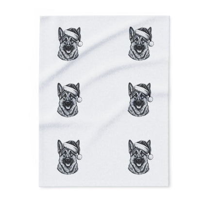 Santa Paws German Shepherd Arctic Fleece Blanket
