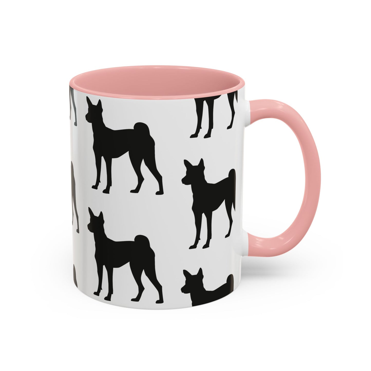 Basenji Silhouette 2-Tone Coffee Mug
