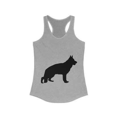 German Shepherd Silhouette Women's Racerback Tank