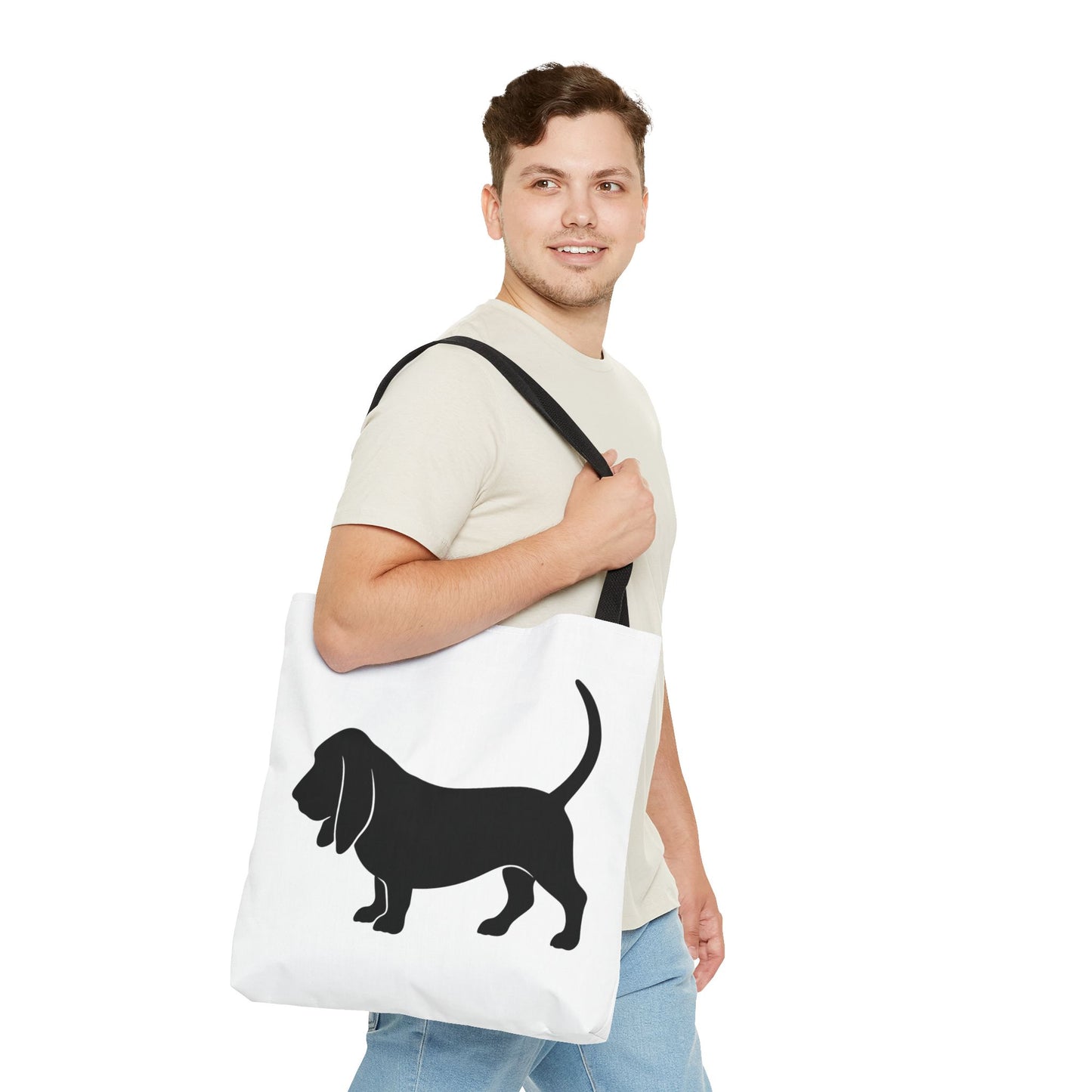Basset Hound Silhouette Tote Bag