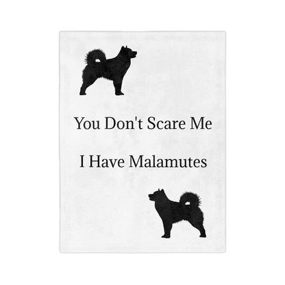 You Don't Scare Me Velveteen Microfiber Blanket