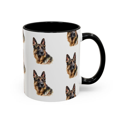 German Shepherd Head 2-Tone Coffee Mug