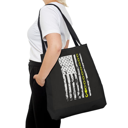 Thin Yellow Line Tote Bag