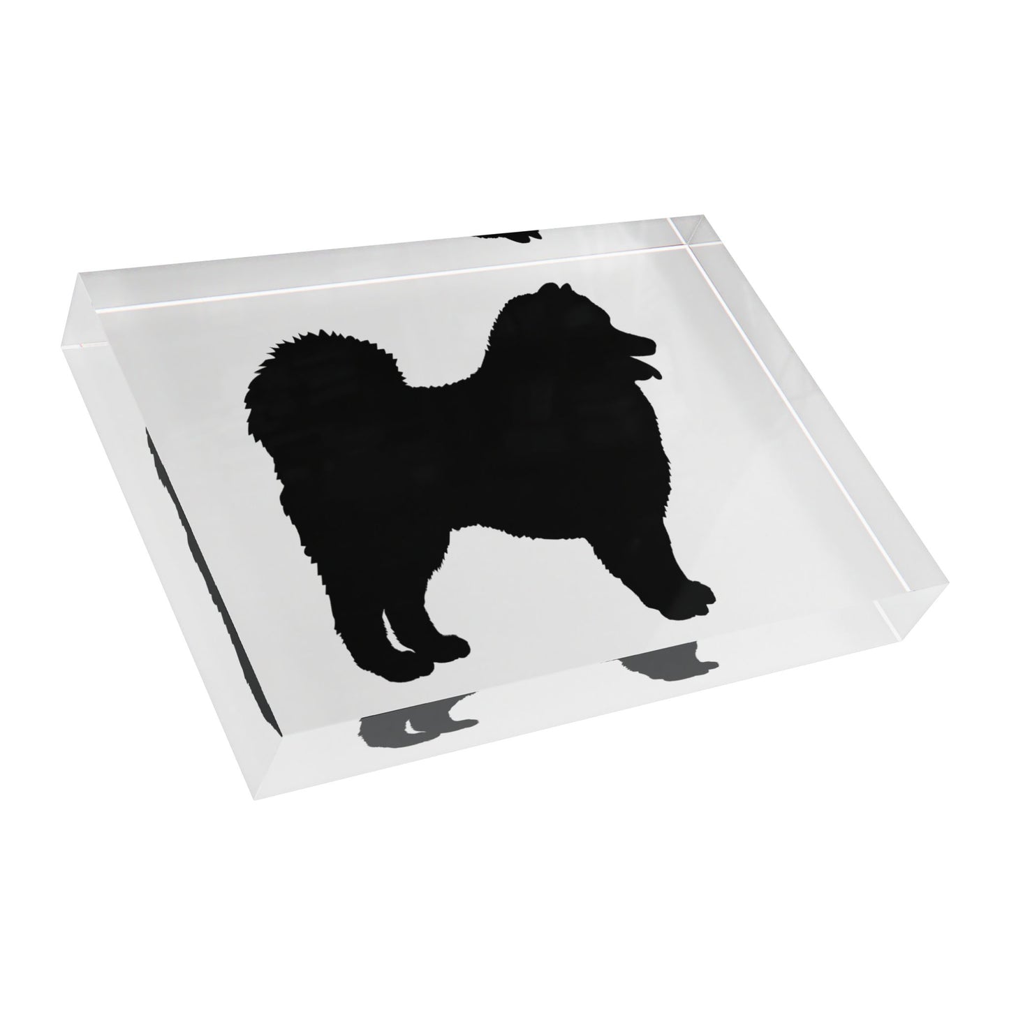 Samoyed Sillhouette Acrylic Photo Block