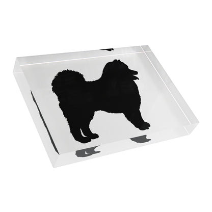 Samoyed Sillhouette Acrylic Photo Block