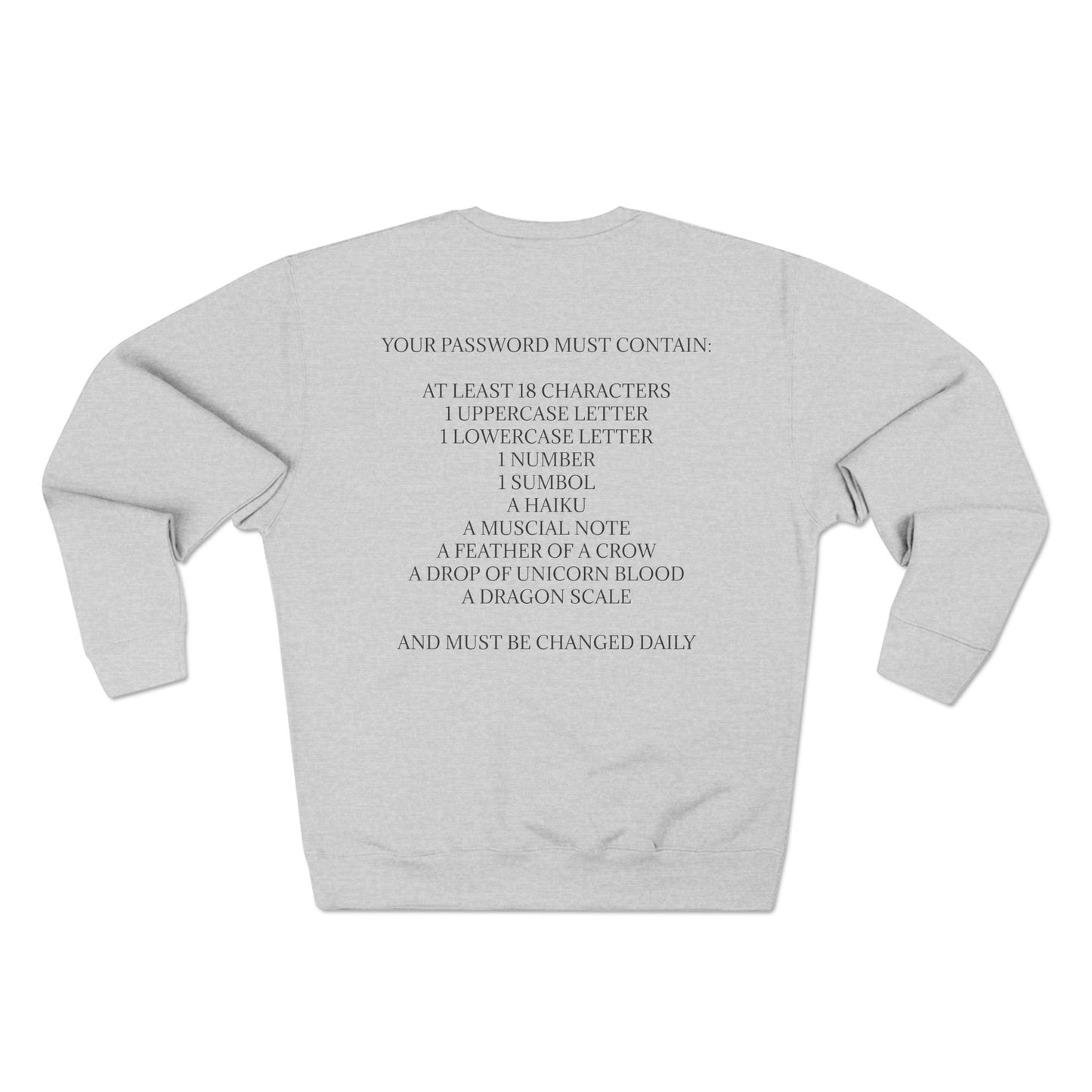 Password Unisex Crewneck Sweatshirt