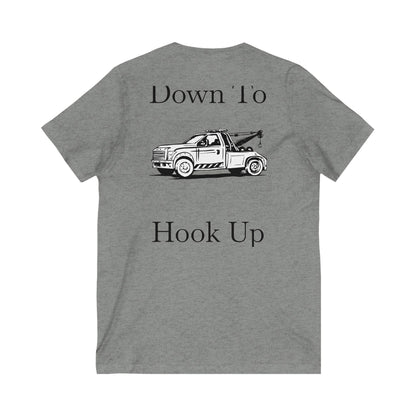 Down To Hook Up Unisex Short Sleeve V-Neck Tee