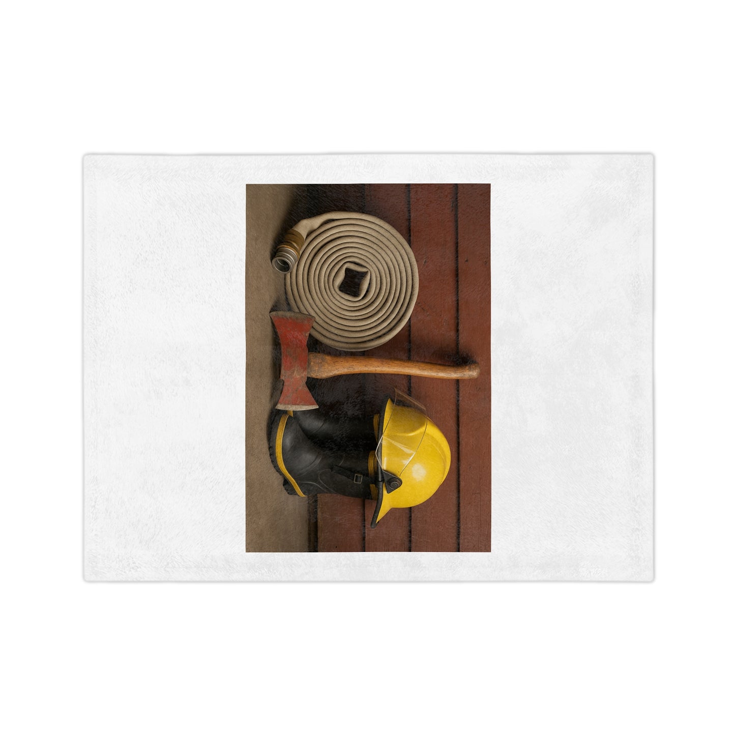 Fire/Rescue Appreciation Velveteen Microfiber Blanket