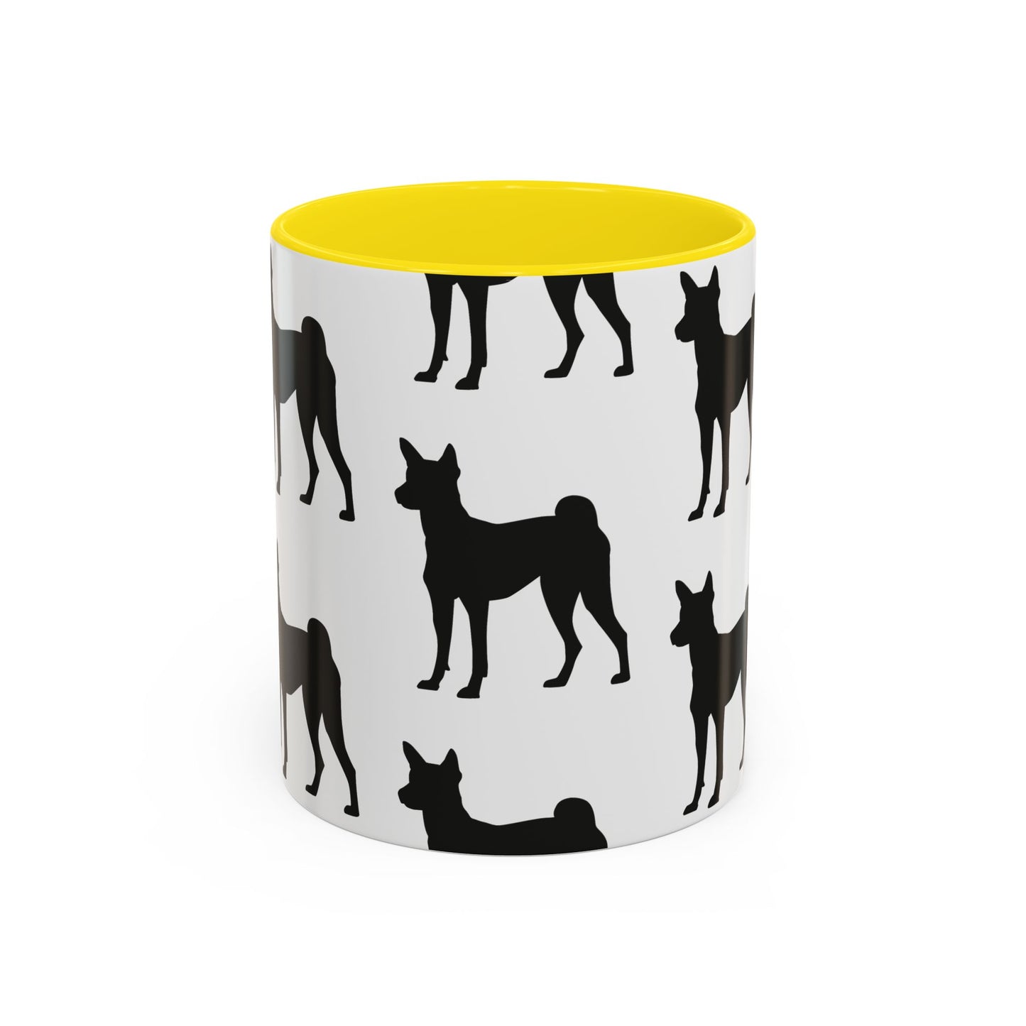Basenji Silhouette 2-Tone Coffee Mug