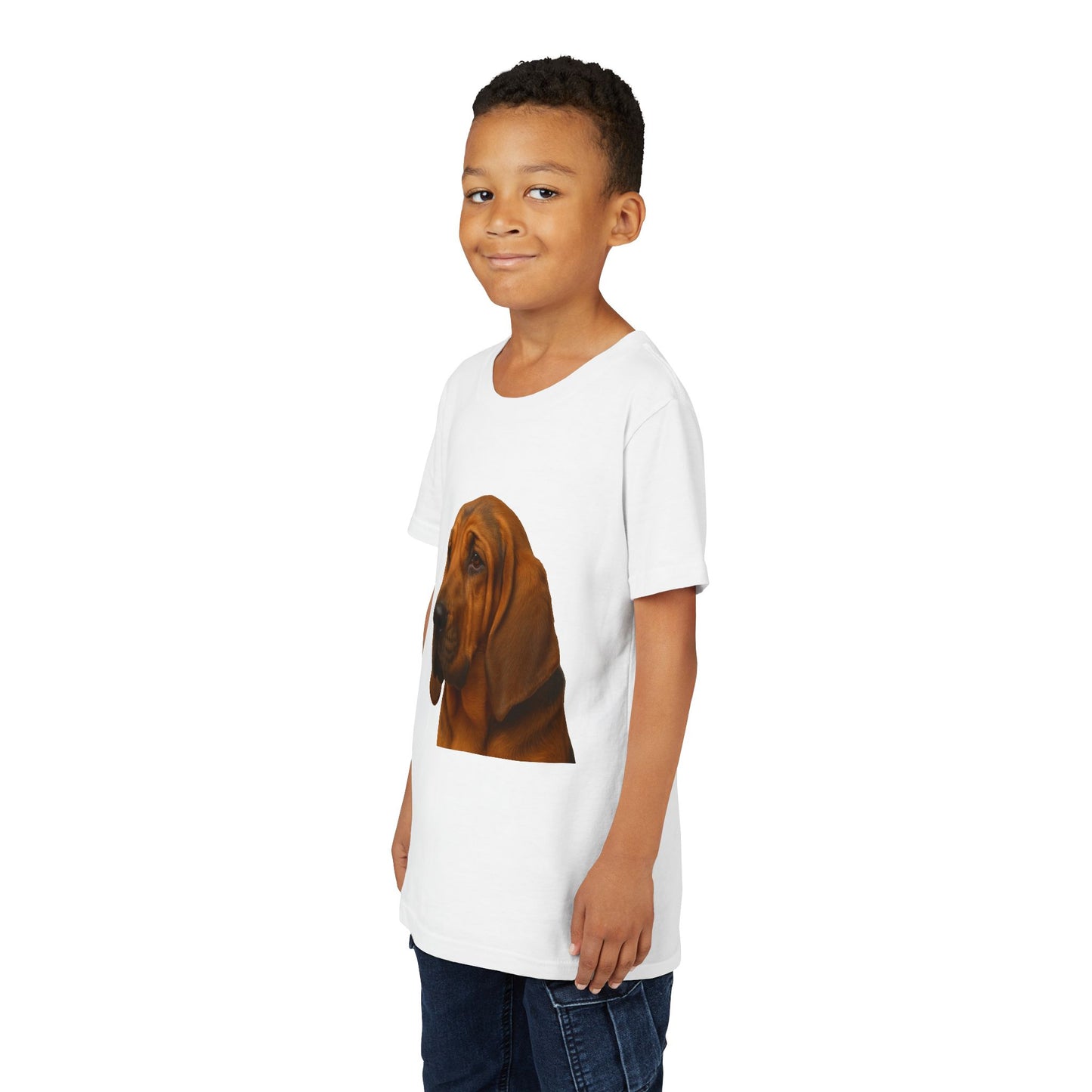 Bloodhound Head Youth Unisex Short Sleeve Crewneck Tee