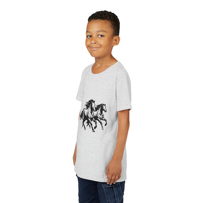 Horsin' Around Youth Unisex Short Sleeve Crewneck Tee