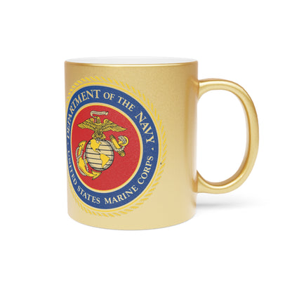 US Marine Corps Metallic Coffee Mug