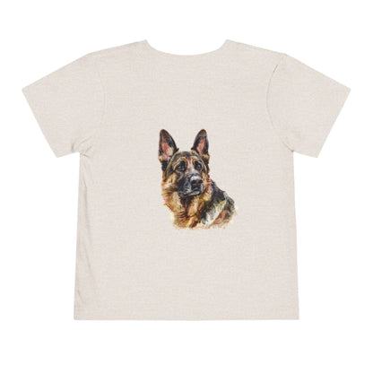 German Shepherd Head Toddler Unisex Short Sleeve Crewneck Tee