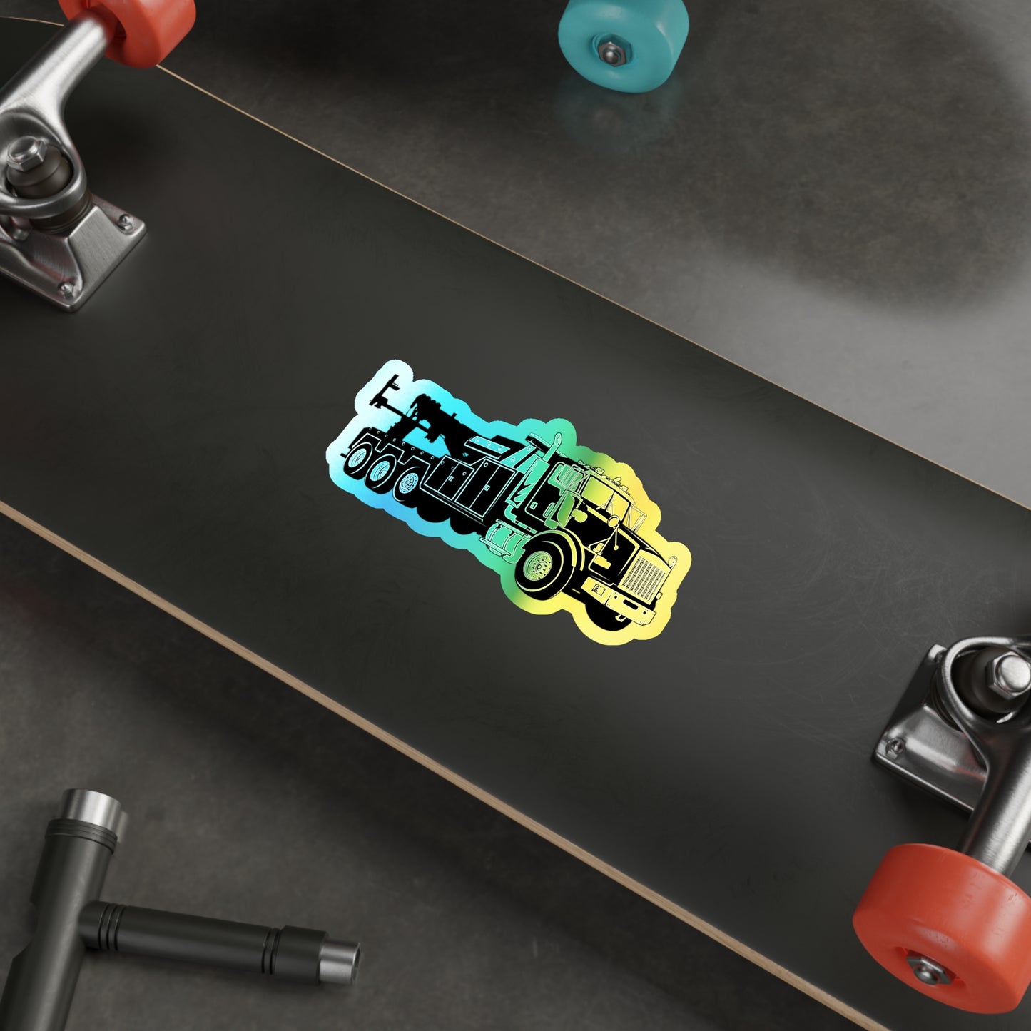 Heavy Tow Truck Holographic Sticker