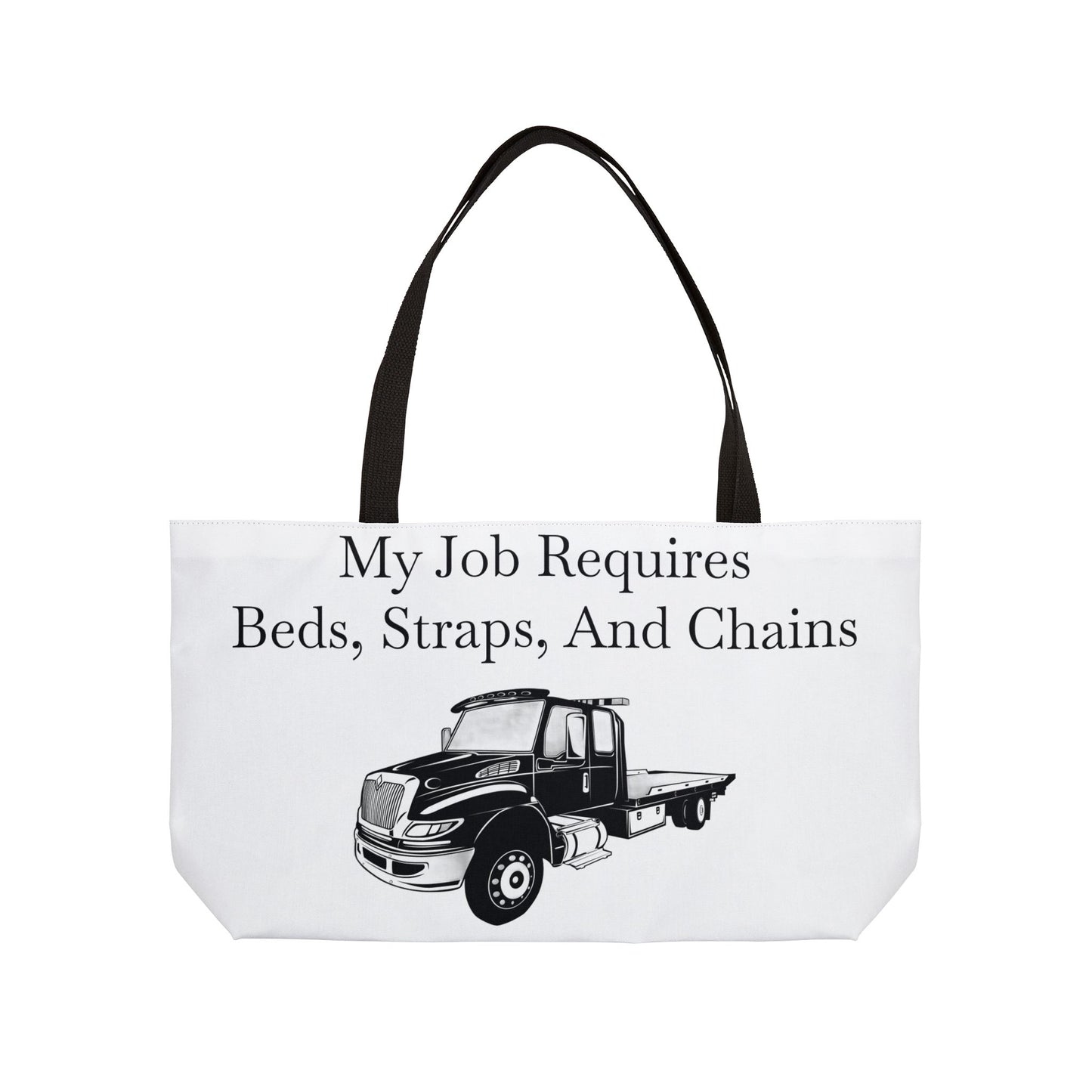 Beds, Straps, And Chains Weekender Tote Bag