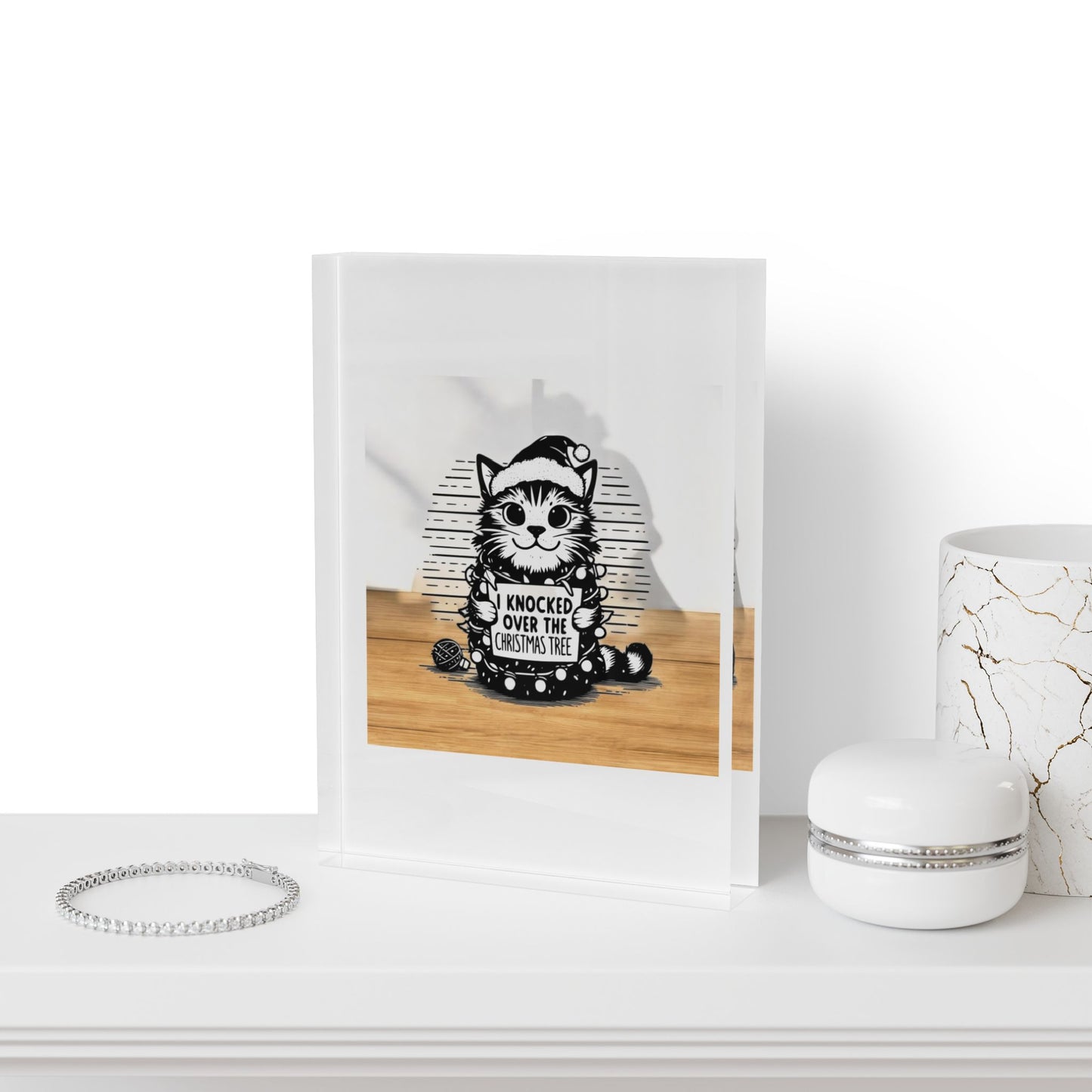 Naughty Cat Acrylic Photo Block