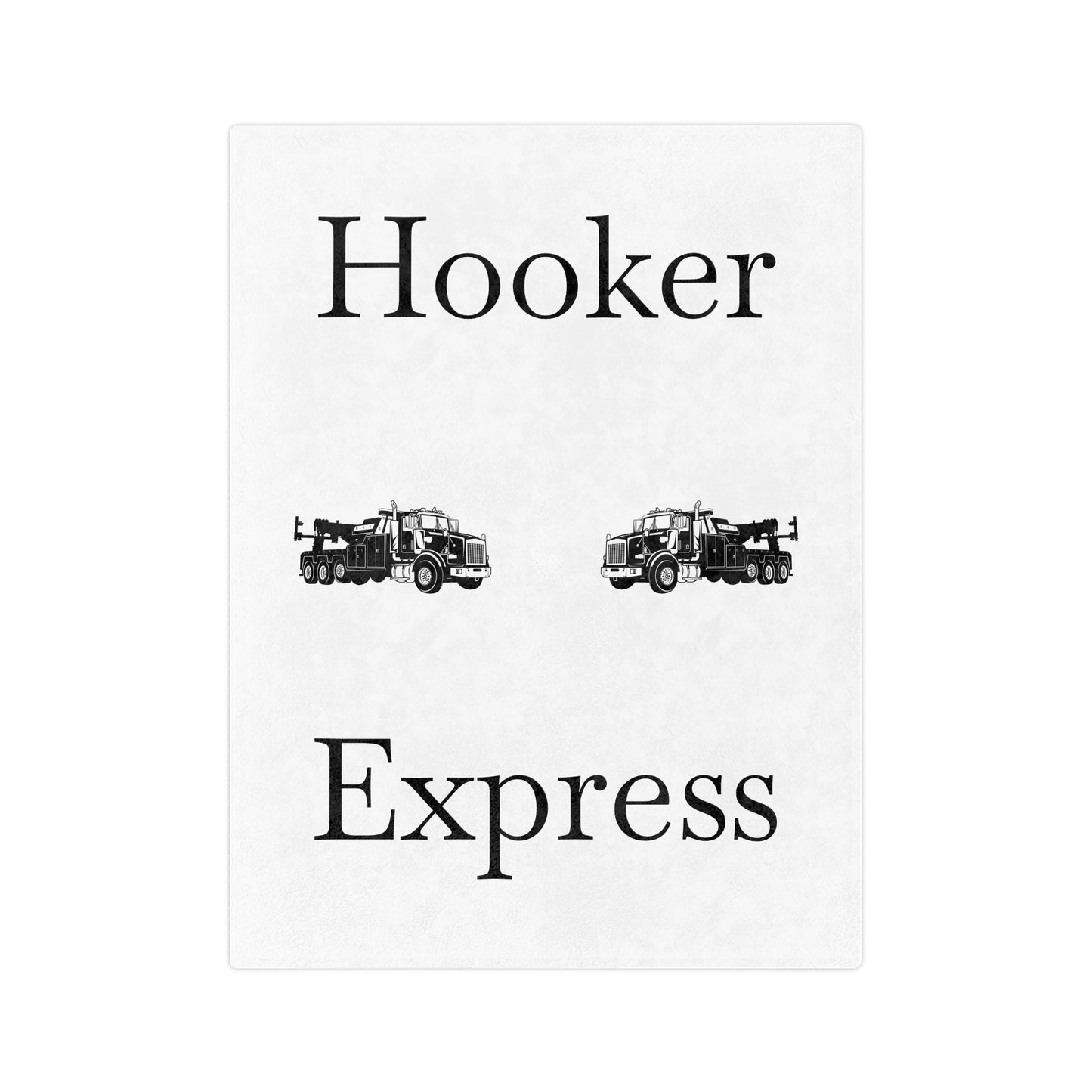H**ker Express Heavy Tow Truck Velveteen Microfiber Blanket
