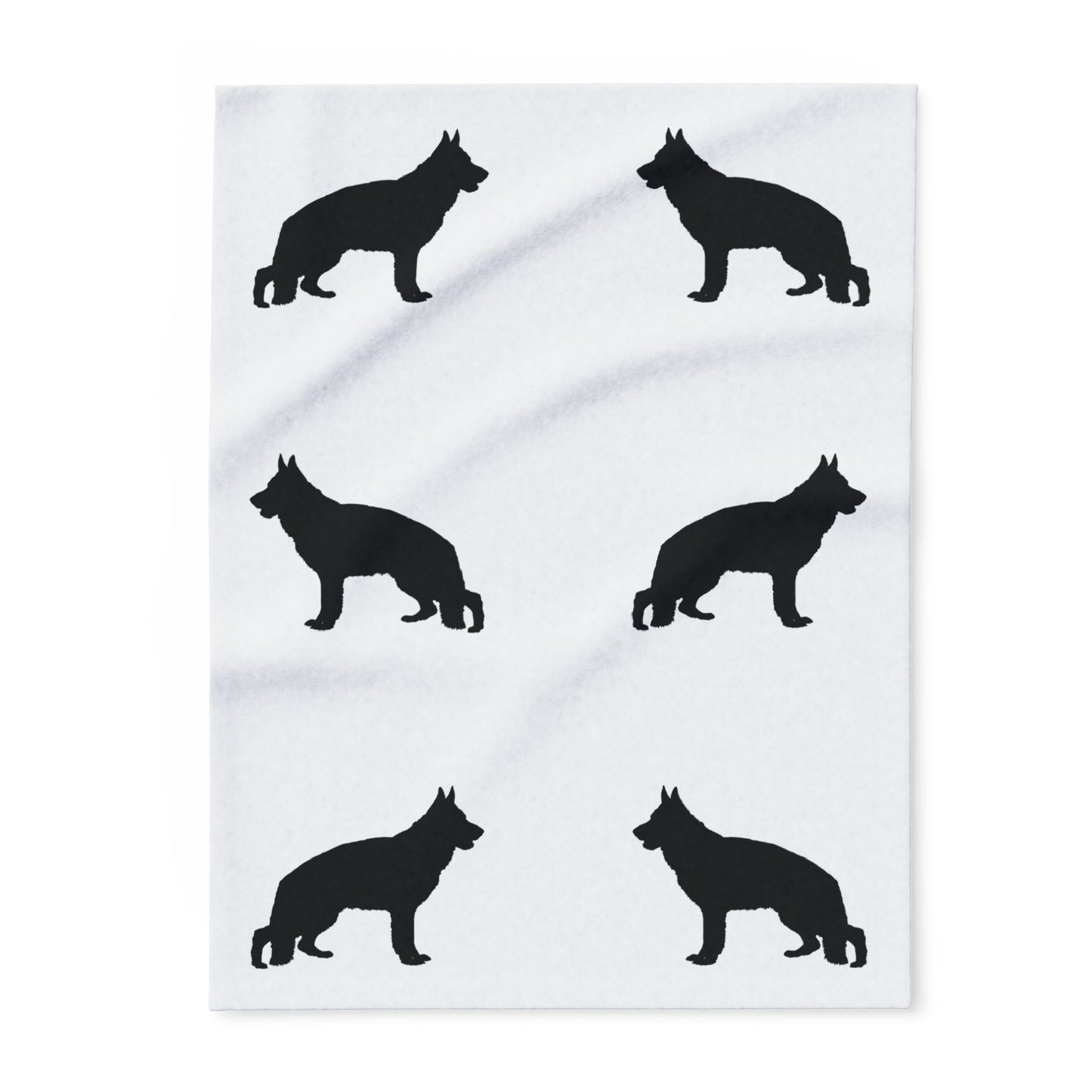 German Shepherd Silhouette Arctic Fleece Blanket