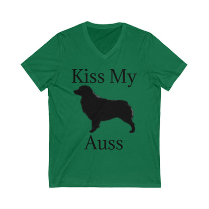 Kiss My Auss Unisex Short Sleeve V-Neck Tee
