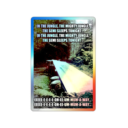 Semi Sleeps Holographic Sticker