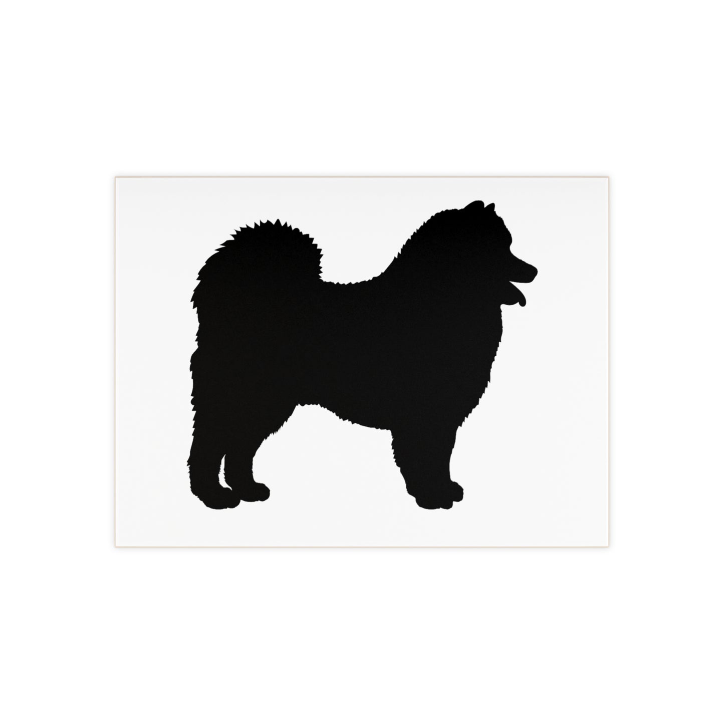 Samoyed Silhouette Ceramic Photo Tile