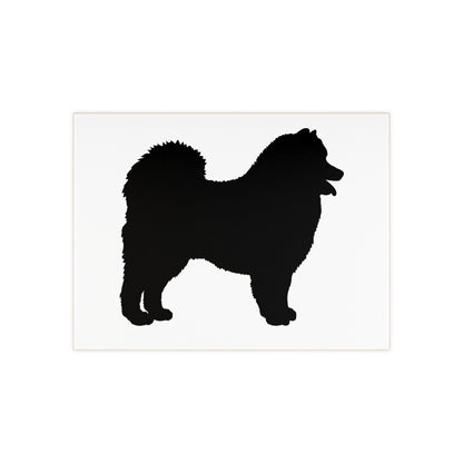 Samoyed Silhouette Ceramic Photo Tile
