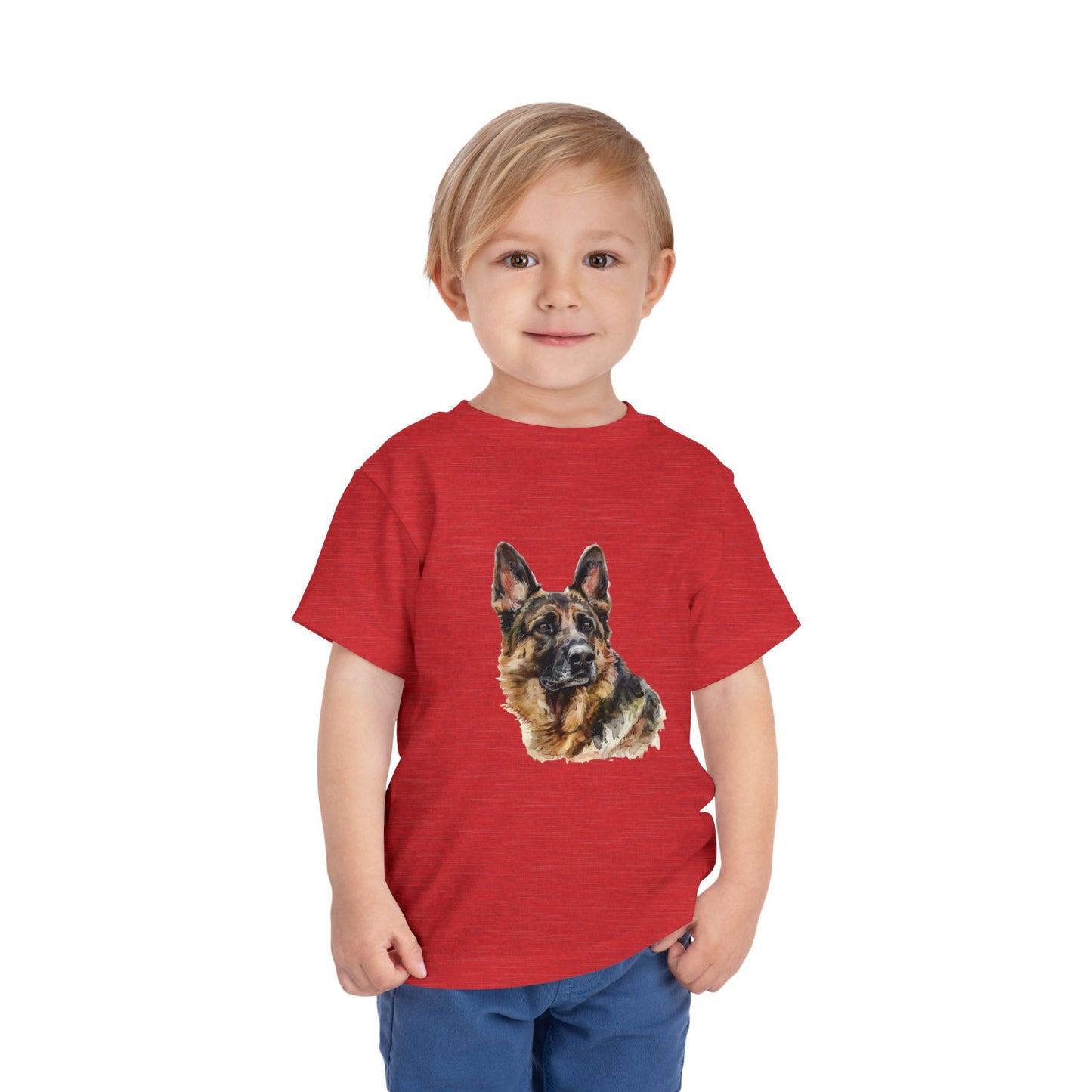 German Shepherd Head Toddler Unisex Short Sleeve Crewneck Tee