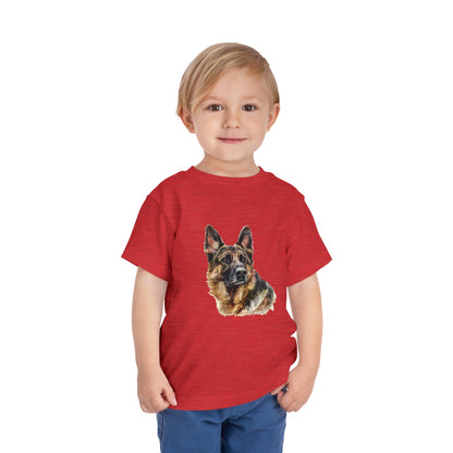 German Shepherd Head Toddler Unisex Short Sleeve Crewneck Tee