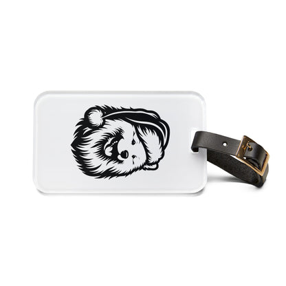 Santa Paws Samoyed Leather Strap Luggage Tag