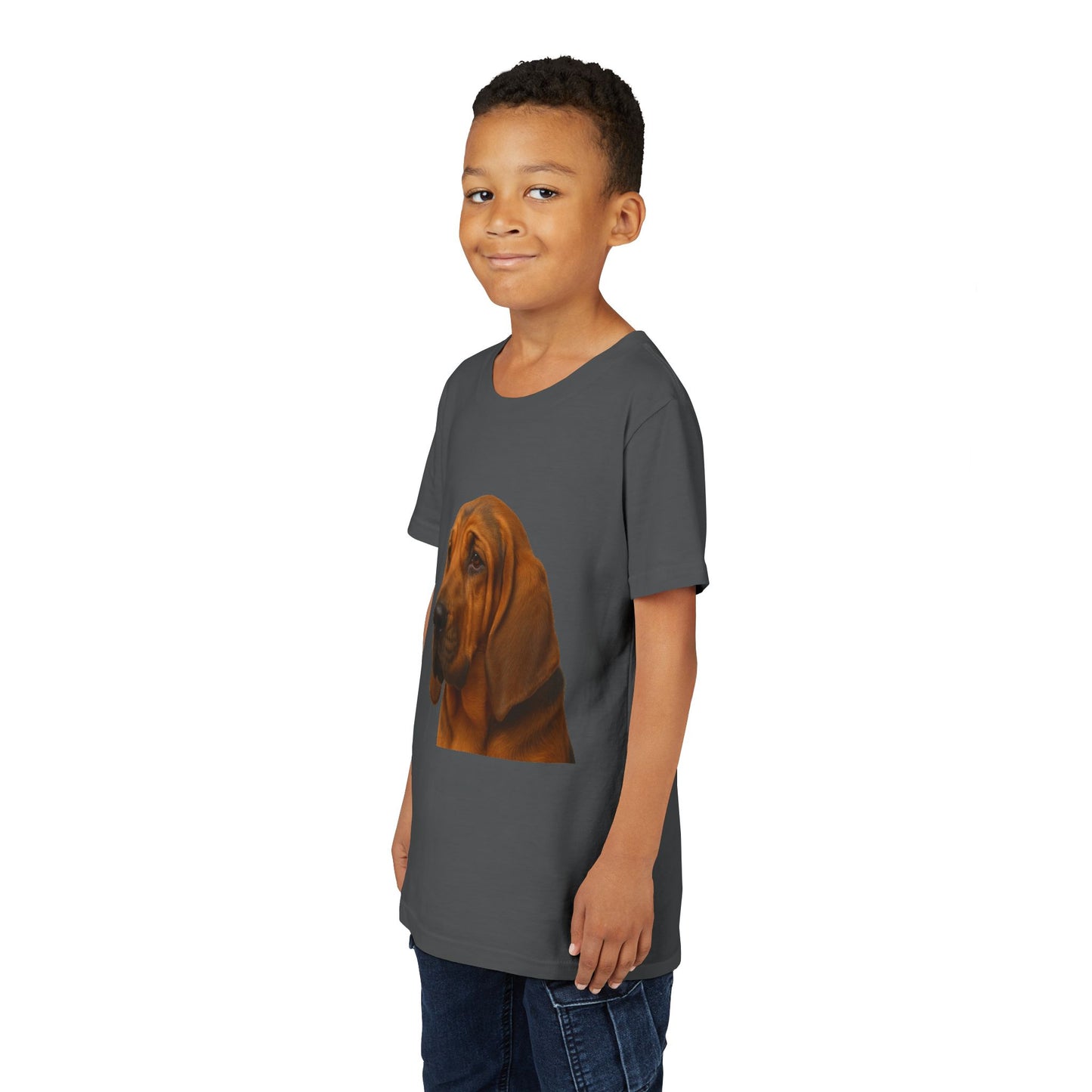Bloodhound Head Youth Unisex Short Sleeve Crewneck Tee