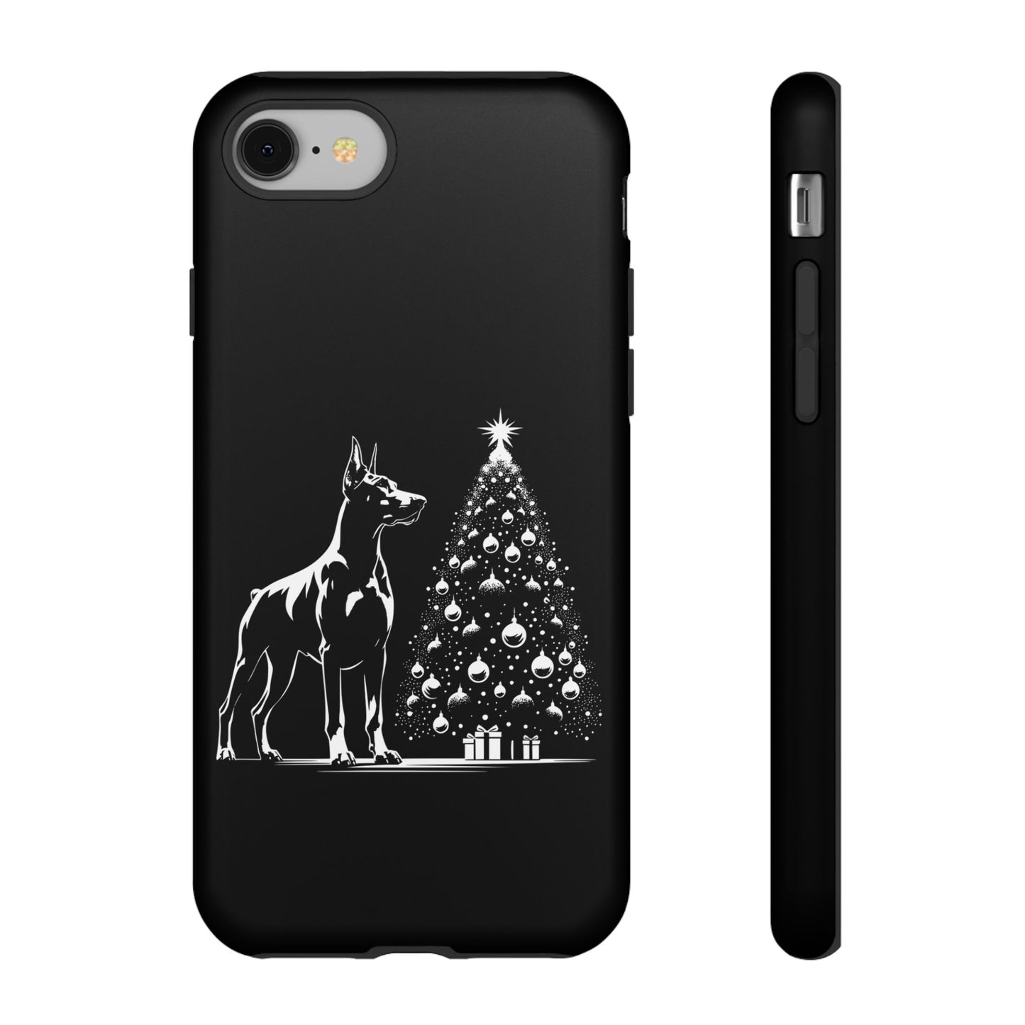 Doberman Christmas Tree iPhone Case