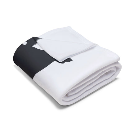 Malamute Silhouette Arctic Fleece Blanket