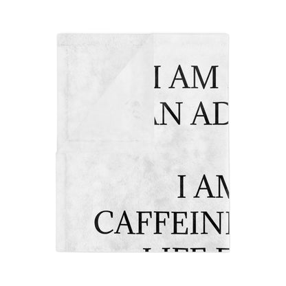 Not An Addict Velveteen Microfiber Blanket