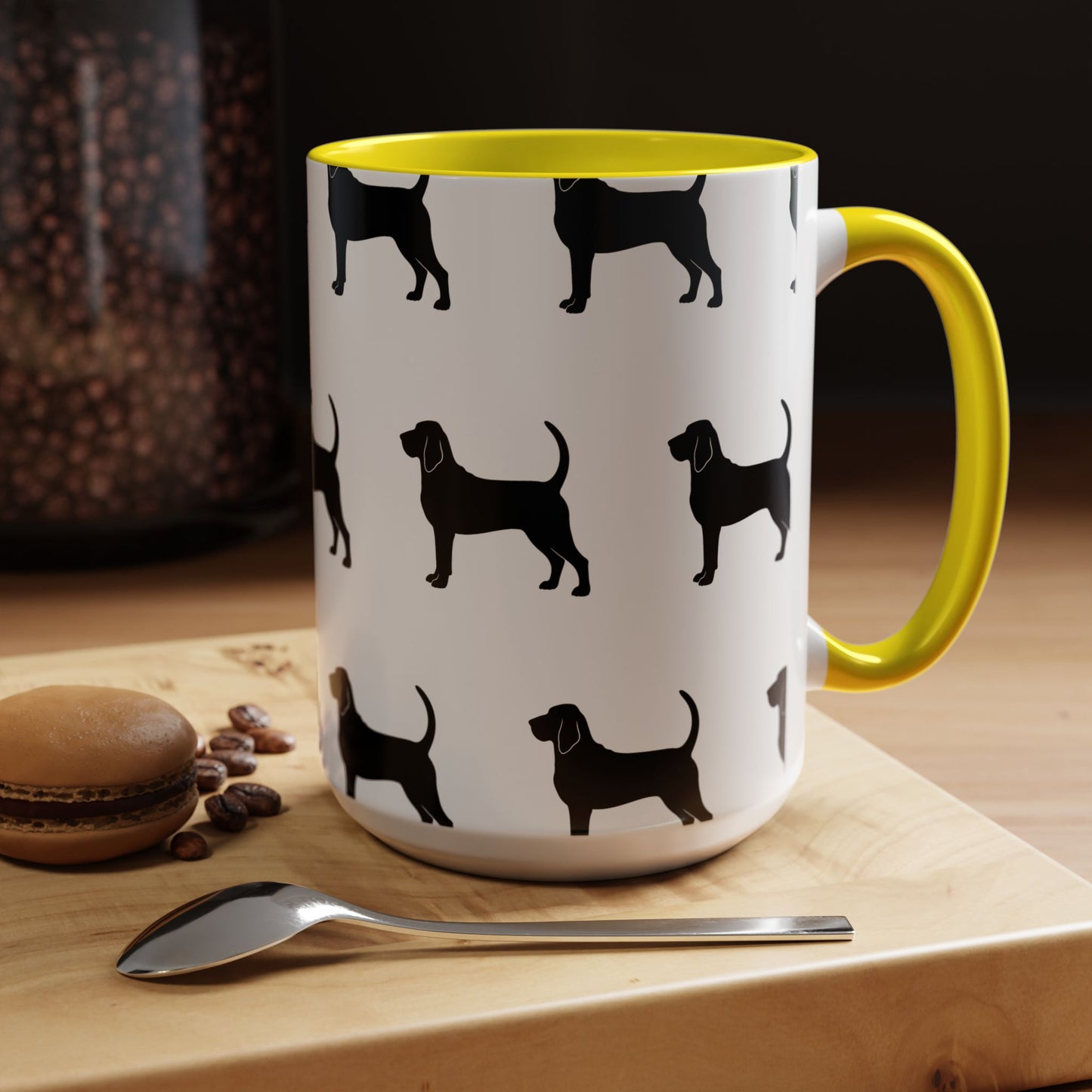 Bloodhound Silhouette 2-Tone Coffee Mug