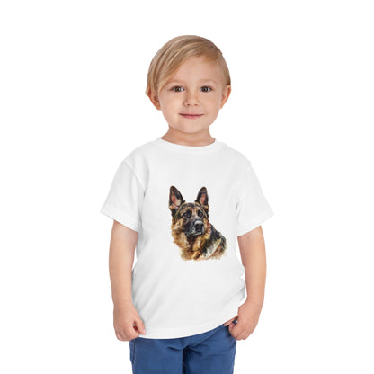 German Shepherd Head Toddler Unisex Short Sleeve Crewneck Tee