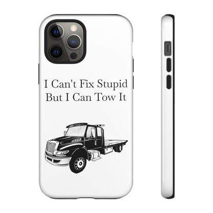 I Can't Fix Stupid Flatbed Tow Truck iPhone Case
