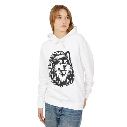 Santa Paws Malamute Unisex Lightweight Hoodie