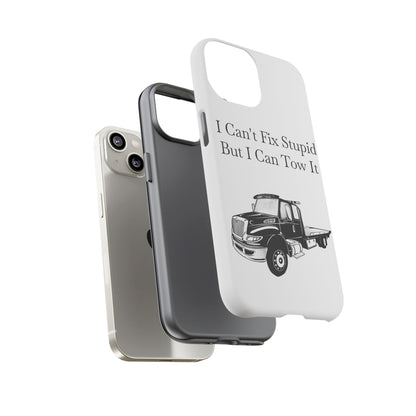 I Can't Fix Stupid Flatbed Tow Truck iPhone Case