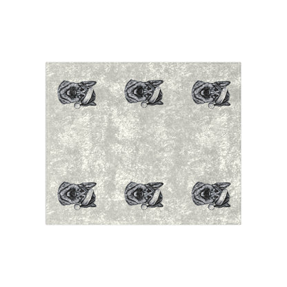 Santa Paws German Shepherd Crushed Velvet Blanket