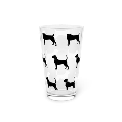 Bloodhound Silhouette Drinking Glass
