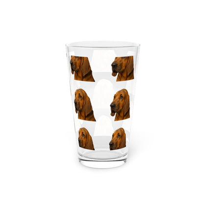 Bloodhound  Head Drinking Glass