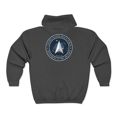 US Space Force Unisex Full Zip Hoodie
