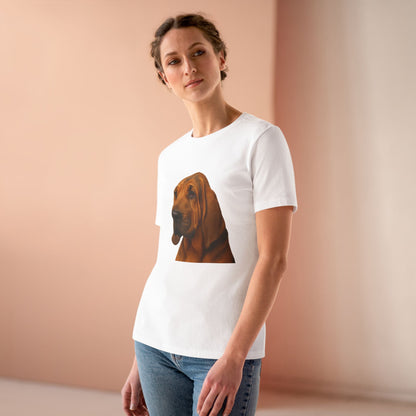 Bloodhound Head Women's Short Sleeve Crewneck Tee