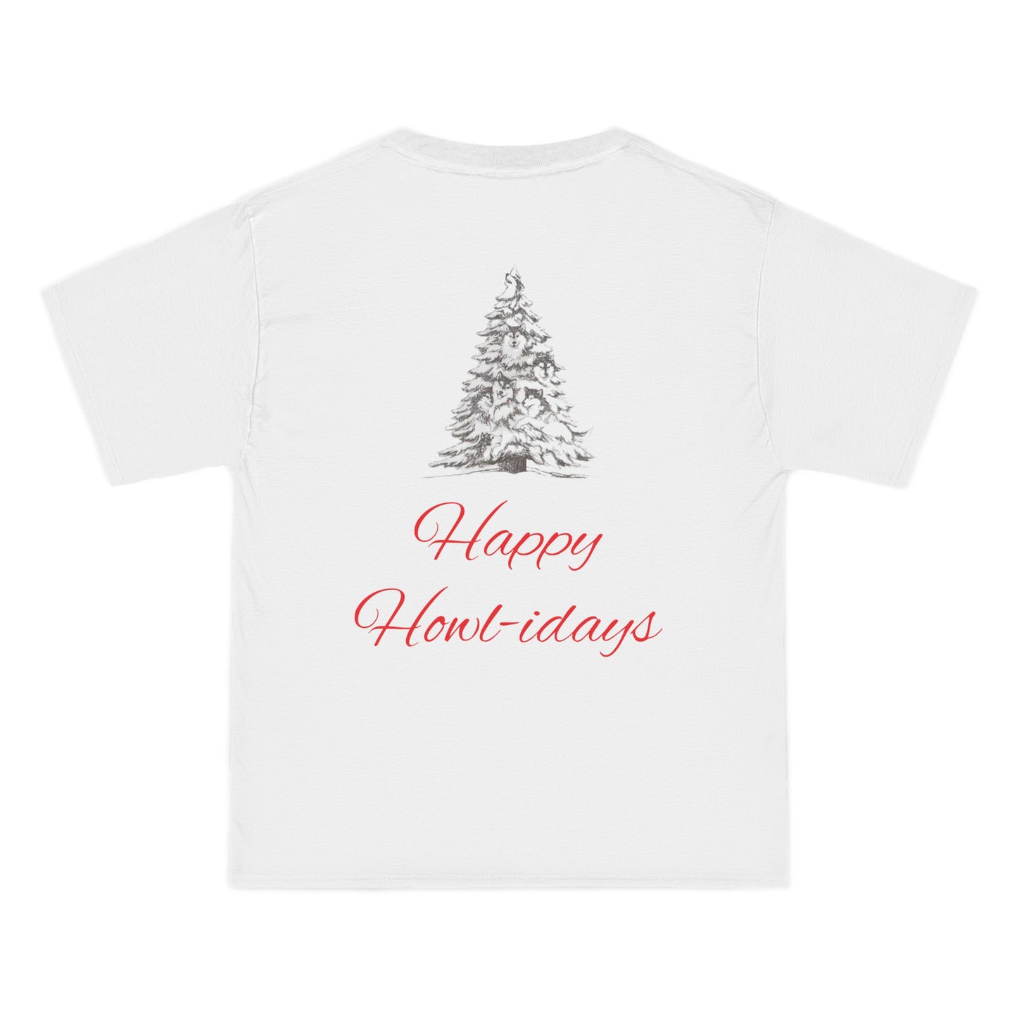 Happy Howl-idays Men's Short-Sleeve Crewneck Tee