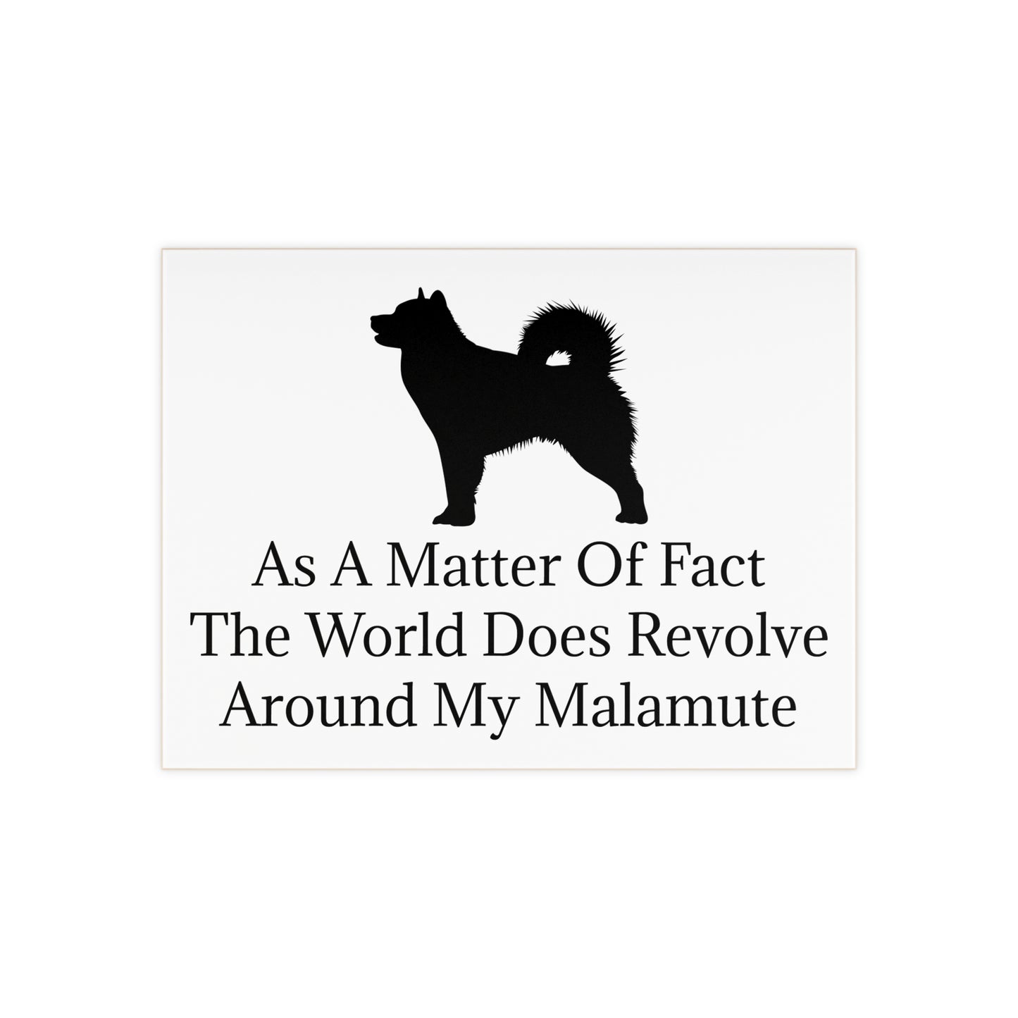 Matter Of Fact Malamute Ceramic Photo Tile