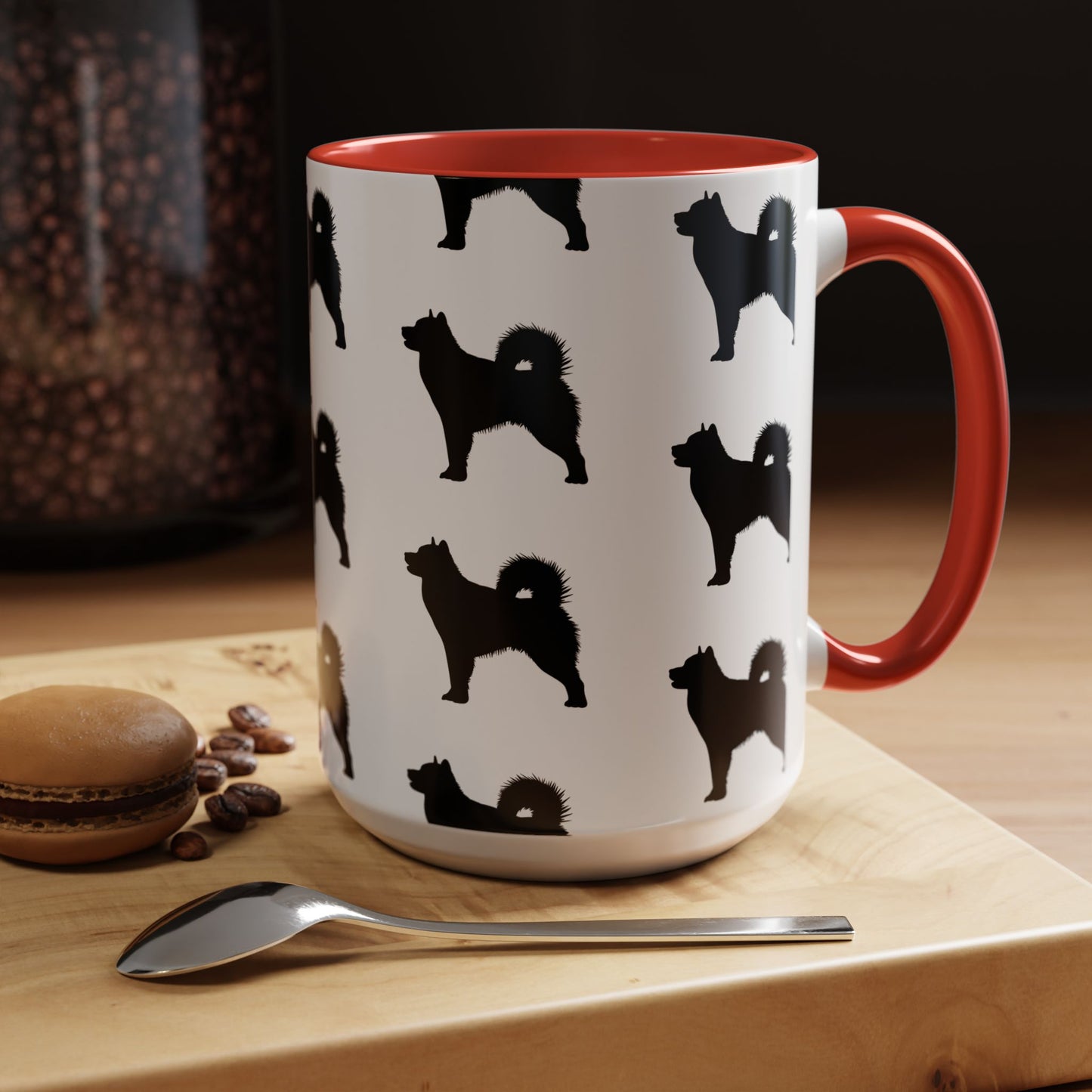 Malamute Silhouette 2-Tone Coffee Mug